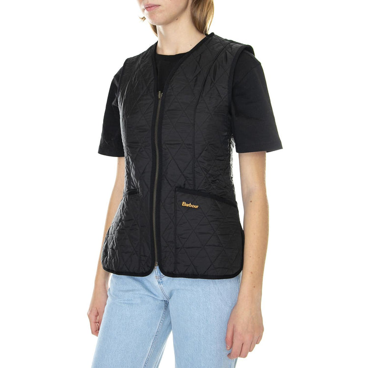 Fleece Betty Liner Black - Giacca Smanicata Donna Nera 222MLLI0003-BK11 . BARBOUR 