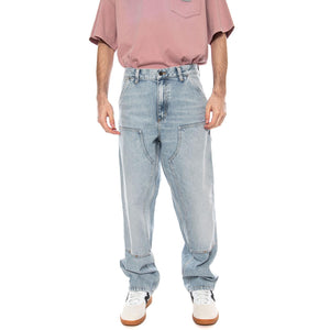 Double Knee Pant Blue - Pantaloni Denim Jeans Uomo Blu I032699 01WU CARHARTT WIP 