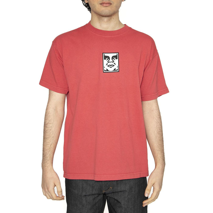 Icon Heavyweight Tee Red - Maglietta Girocollo Uomo Rossa 166913013-MIR  OBEY 