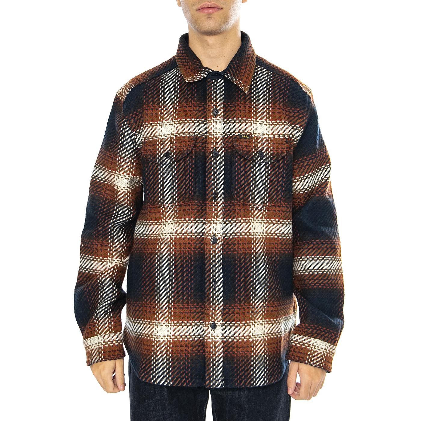 101 Workwear Shirt Navy - Camicia Uomo Multicolore 112355692-BLUE  LEE 