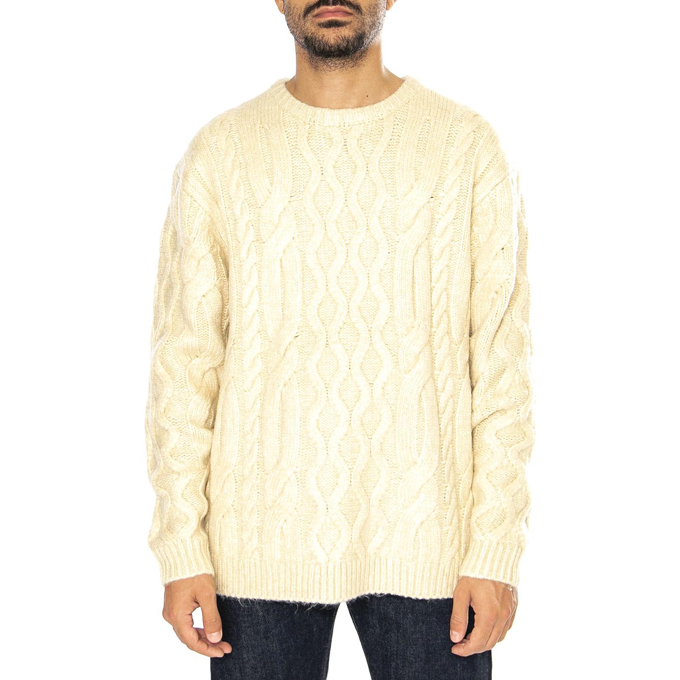 Battery Crewneck Sweater Parkside Cable Neutral  - Maglione Girocollo Uomo Beige A0708-0022  LEVIS 