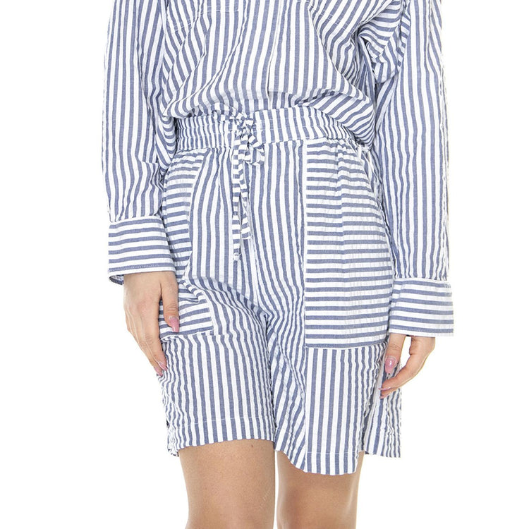 W' Elena Short SS Matching Sets Light Blue Multi - Bermuda Donna Blu / Multicolore 272120095-LBL  OBEY 