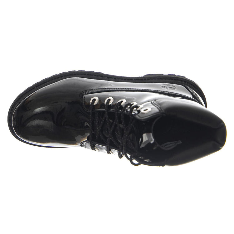 Premium 6 Inch Lace Up Waterproof Boot -- Stivali Donna Pelle Verniciata Nera TB0A43F8 EN31 TIMBERLAND 