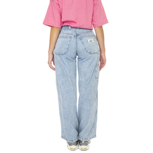 FW Baggy Carpenter Make a Difference LB Light Indigo Flat Finish - Pantaloni Denim Jeans Donna Blu A8699-0000  LEVIS 