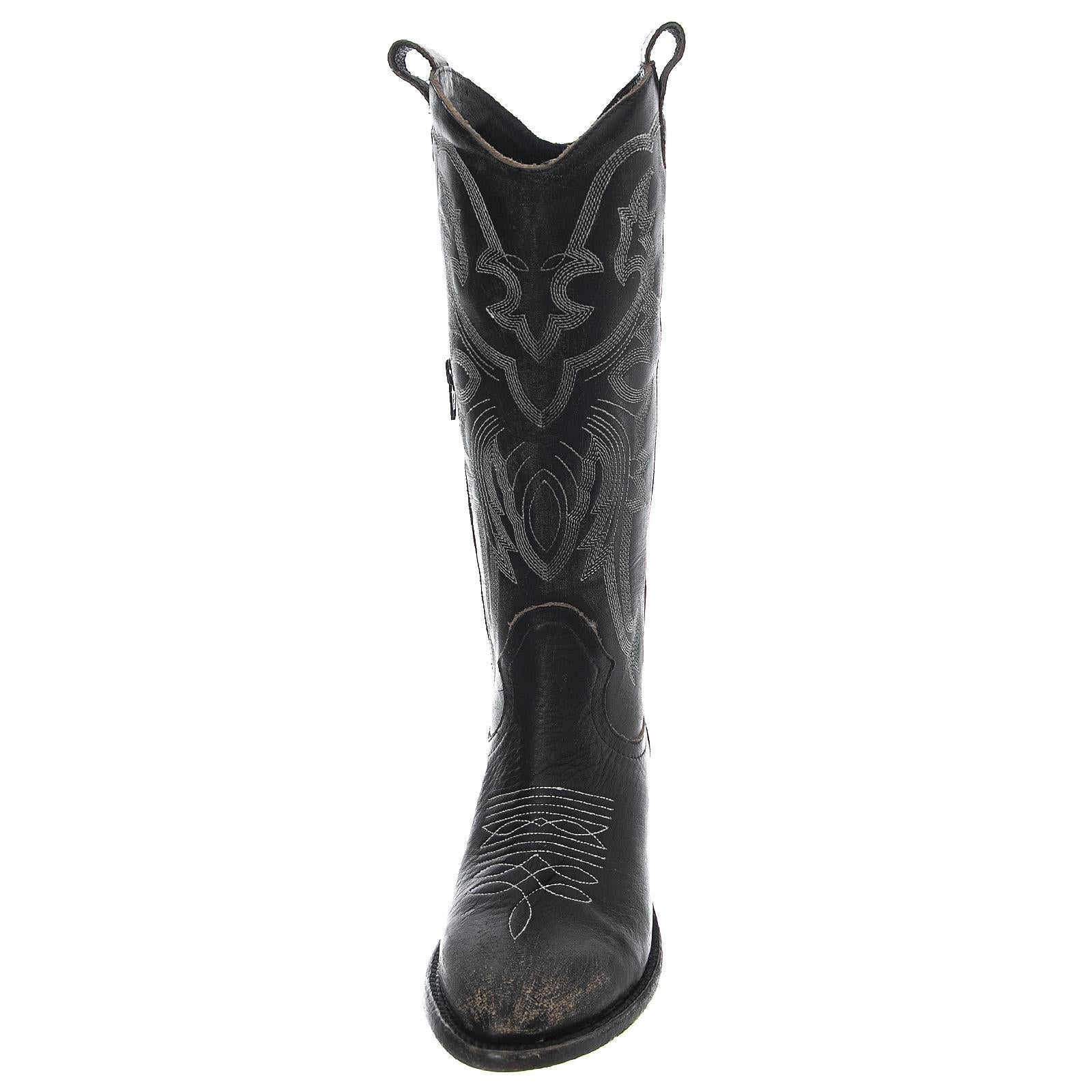 Macarena Boots - Taupo Moka / Stone Moka - Stivali Profilo Medio Donna Neri MZSMACARENA-004  MEZCALERO 
