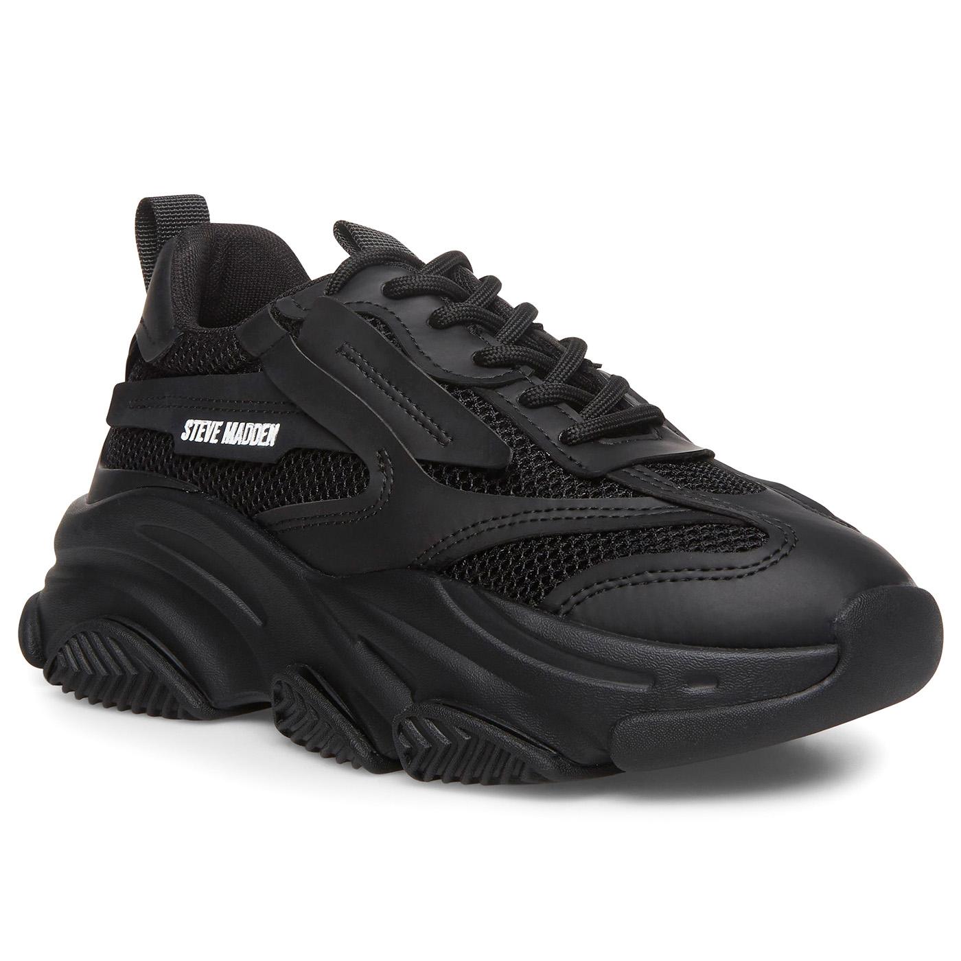 Possession Black + Mesh - Scarpe Stringate Profilo Basso Donna Nere SMPPOSSESSION-BLA  STEVE MADDEN 