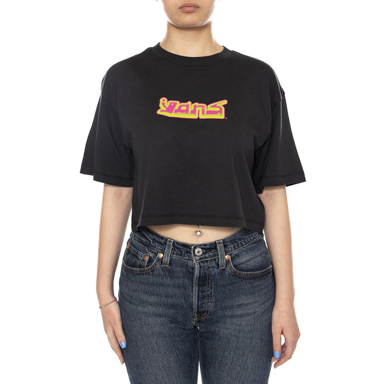 Y2K BOHO RELAX CROP SS - Maglietta Girocollo Donna Nera VN000XDY BLK1 VANS 