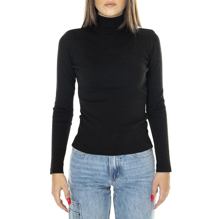 Black Rib Aine L/S Top - Maglietta Maniche Lunghe Donna Nera WTP00148  THINKING 