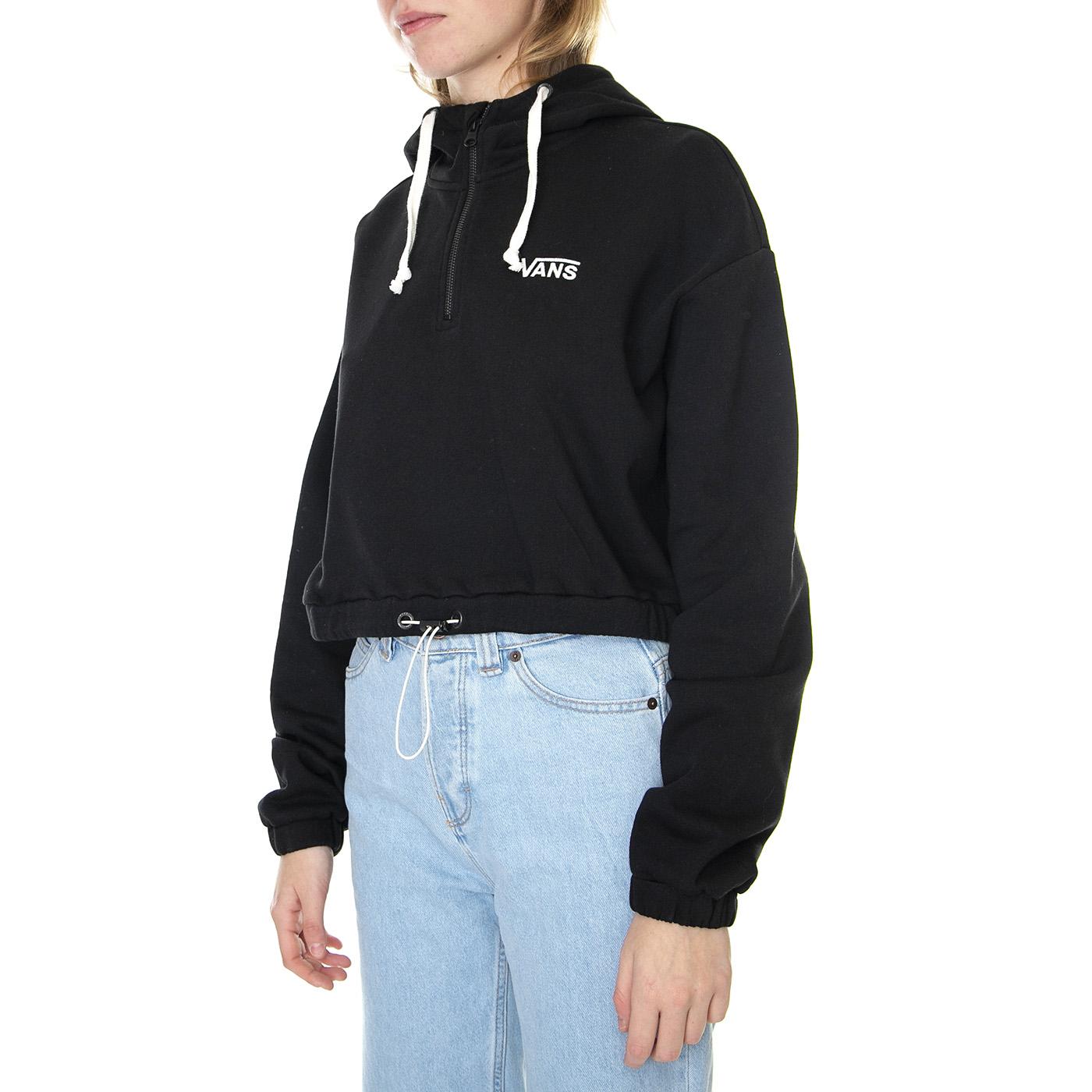 Wm Vine Hoodie Black - Felpa con Cappuccio Donna Nera VN0A4PSIBLK1  VANS 