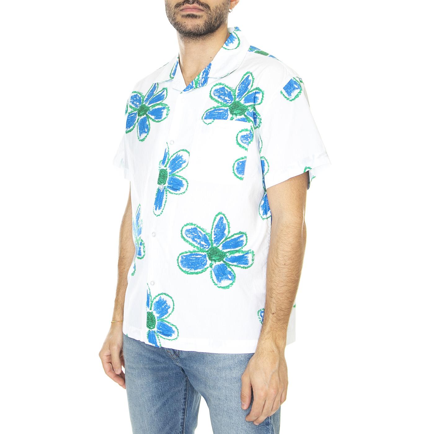 Wyatt Woven SS White Multi - Camicia Maniche Corte Uomo Bianca 181210371-WTM  OBEY 