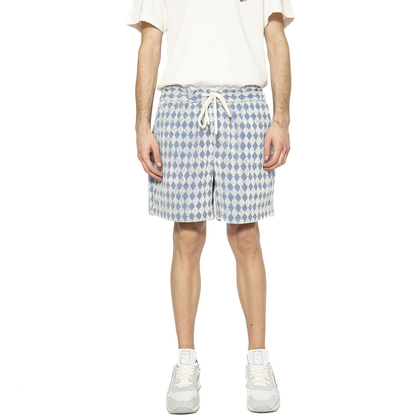 Navy Diamond Terry Shorts - Bermuda Uomo Multicolore 5003-22-5003-22  OAS 