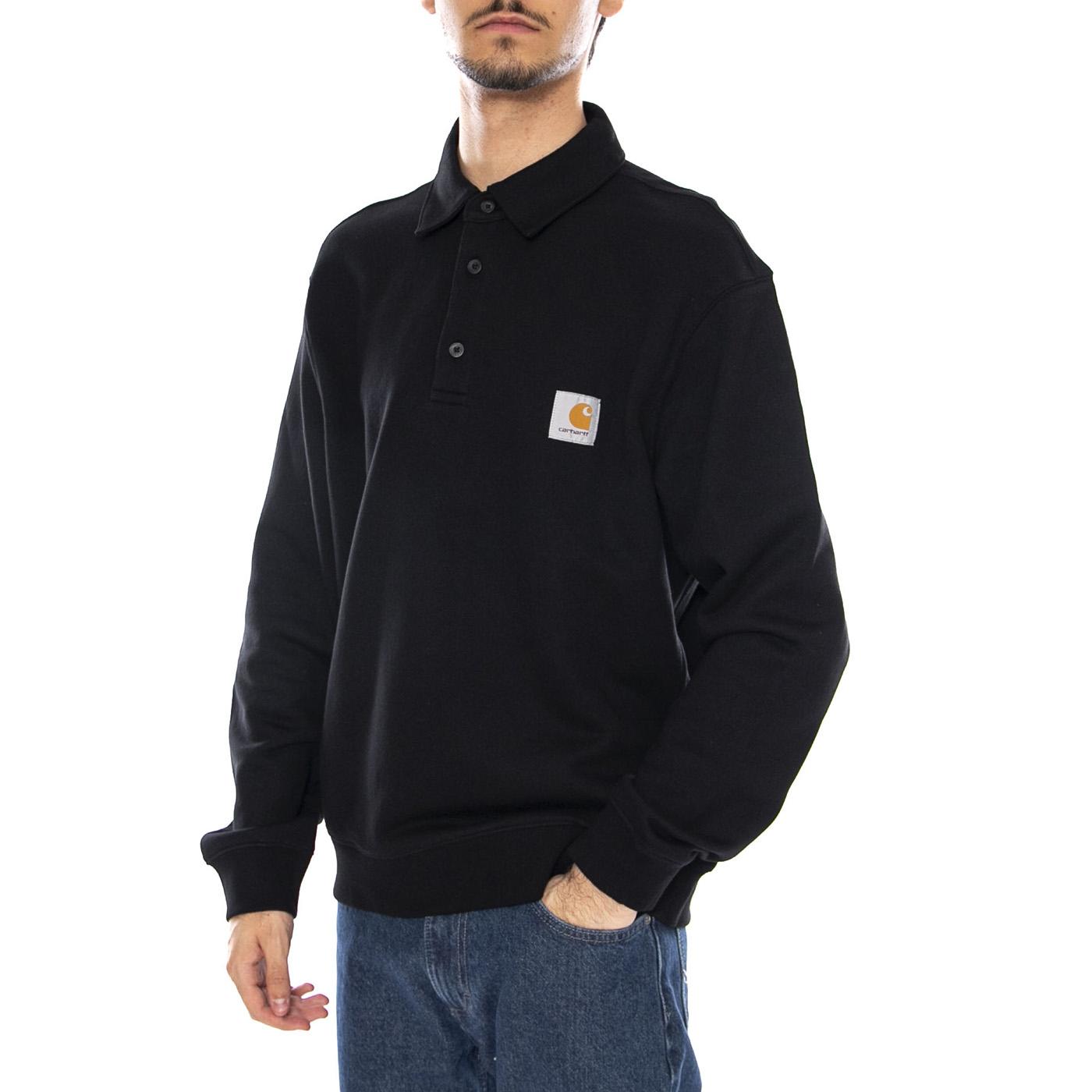 Polo Sweat Black - Polo Maniche Lungjhe Uomo Nera I035532.89XX  CARHARTT WIP 
