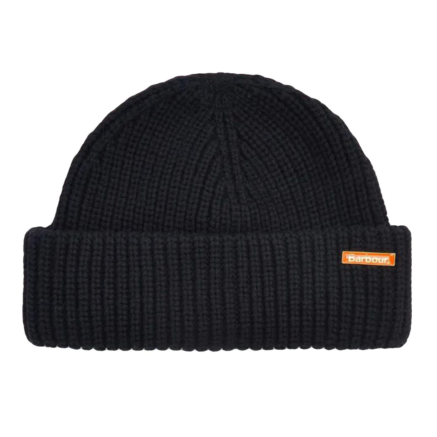 Mosely Beanie Black - Berretto a Coste Nero MHA0879 BK11 BARBOUR 