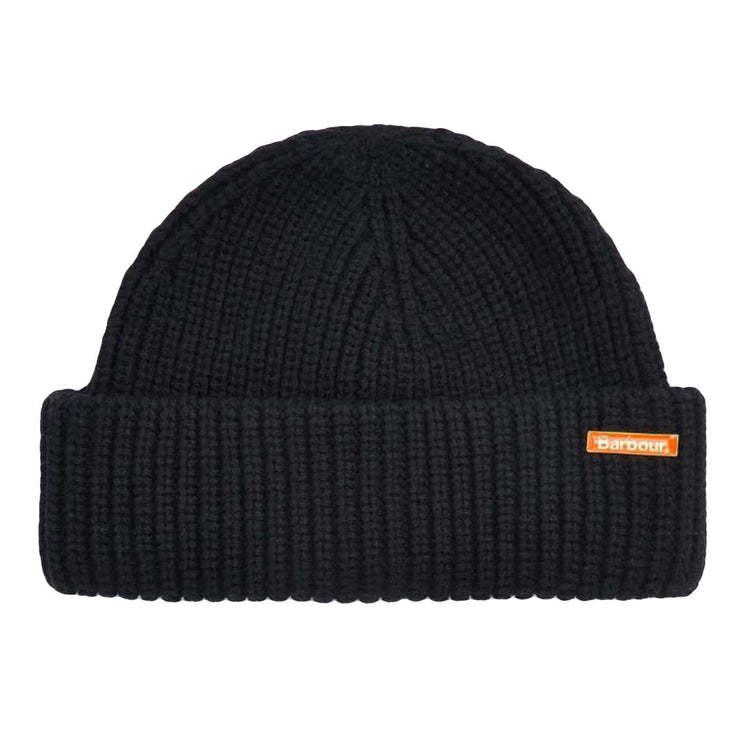 Mosely Beanie Black - Berretto a Coste Nero MHA0879 BK11 BARBOUR 