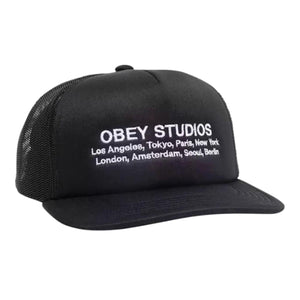 Obey Studios Trucker - Cappellino con Visiera Nero 100500041-BLK  OBEY 