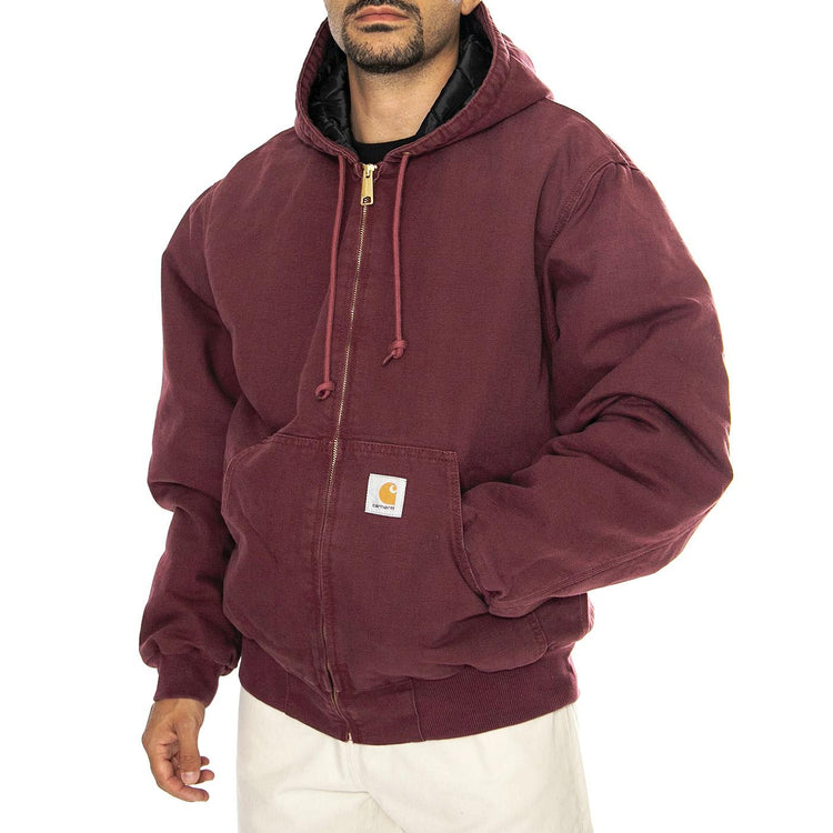 OG Active Jacket Malbec aged canvas - Giacca con Cappuccio Uomo Bordeaux I027360.2BY3K  CARHARTT WIP 