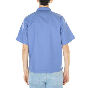 M' GZA Shirt Sky Blue / White - Camicia Maniche Corte Uomo Blu / Bianca / Multicolore S23SGZA-SKY  USUAL 