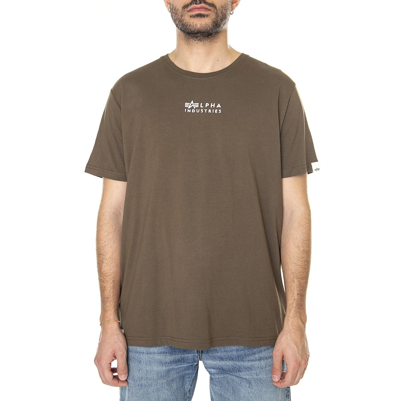 M' Organics EMB T Mud - Maglietta Girocollo Uomo Verde 118529-629  ALPHA INDUSTRIES 