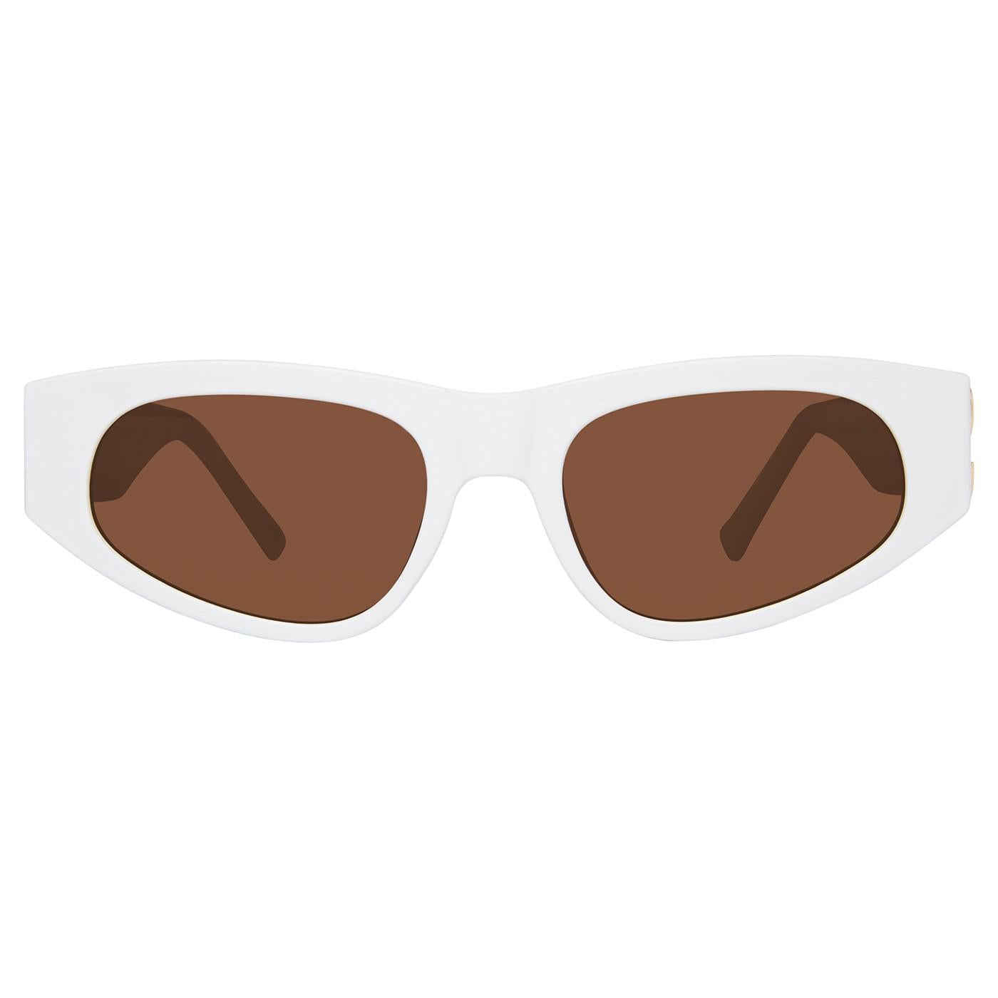 Adriane/S White Ivory Solid Brown - Occhiali da Sole Bianchi SMAX17180  STEVE MADDEN 