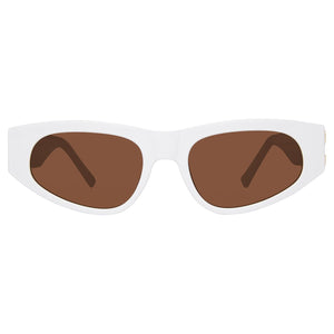 Adriane/S White Ivory Solid Brown - Occhiali da Sole Bianchi SMAX17180  STEVE MADDEN 