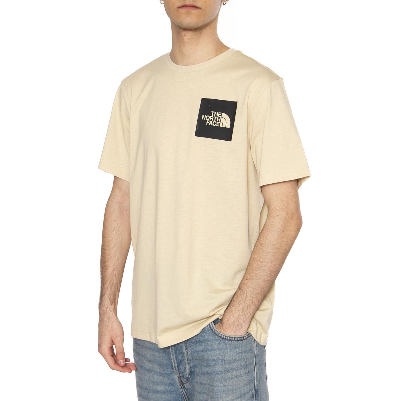 Men's S/S Fine Tee - Maglietta Girocollo Uomo Beige NF0A8A6M3X41  THE NORTH FACE 