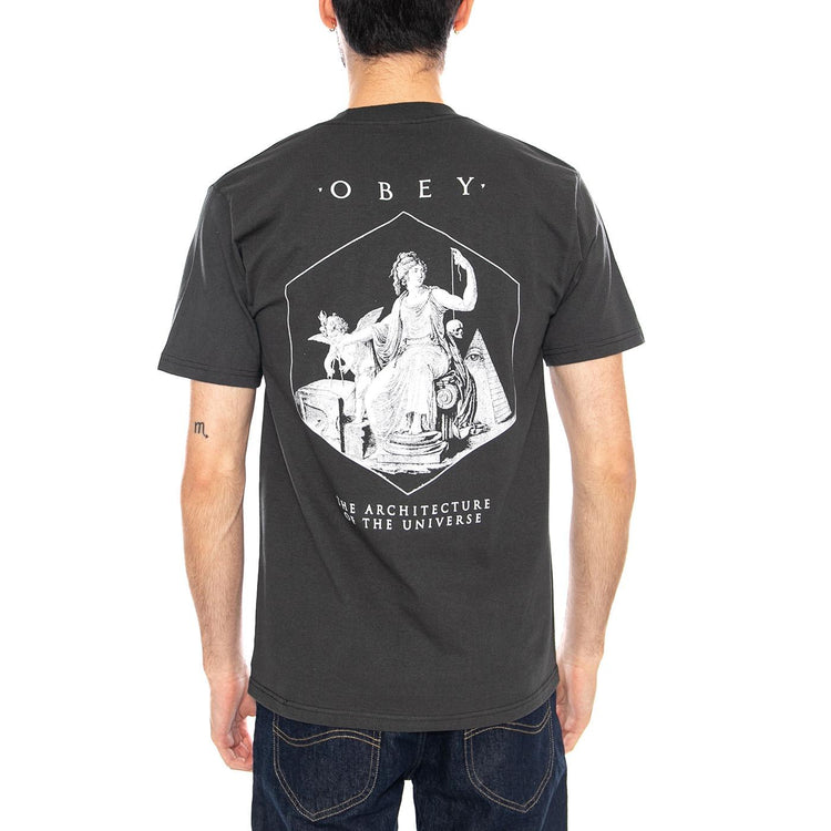 Obey Architecture of the Universe Tee Vintage Black - Maglietta Girocollo Uomo Nera 165264332 VBL OBEY 