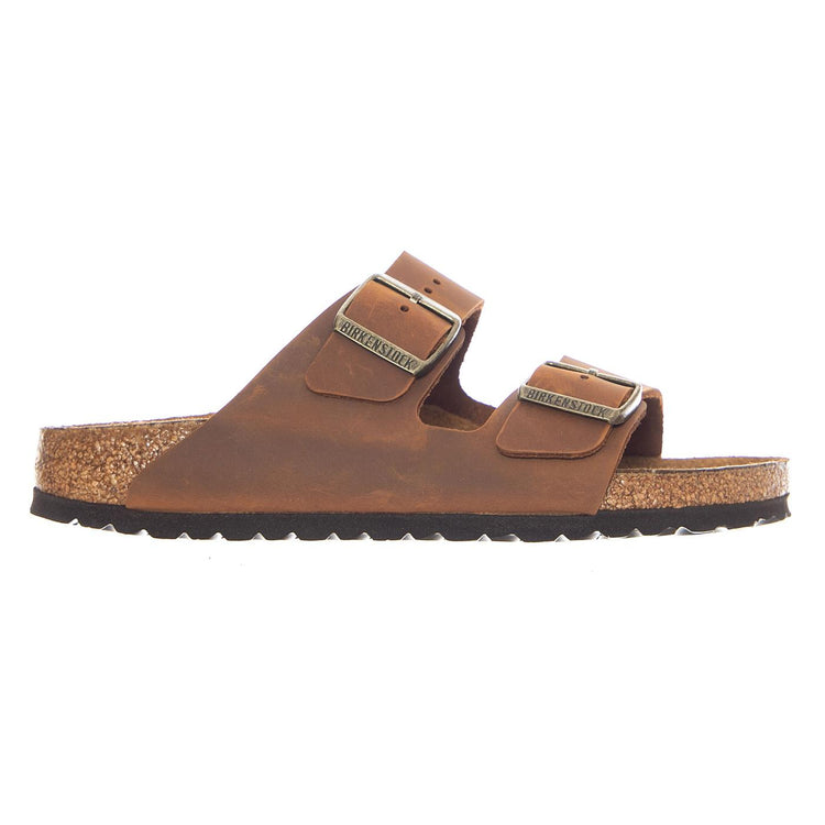 Arizona Oiled Leather Narrow Fit Cognac - Sandali Uomo / Donna Marroni 1028401 CGC BIRKENSTOCK 