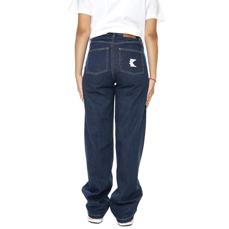 Og Raw Denim Wide Leg Pants Dark Blue - Pantaloni Denim Jeans Donna Blu KRCKW213-022-1  KARL KANI 