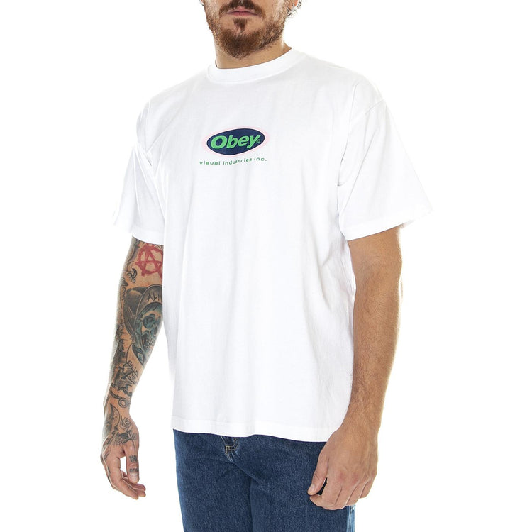 Obey Int. Heavy Weight Classic Box Tee White - Maglietta Girocollo Uomo Bianca 166913554-WHT  OBEY 