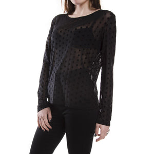DANINA 0094 L/S TEE BLACK 145140094-999  MINIMUM 