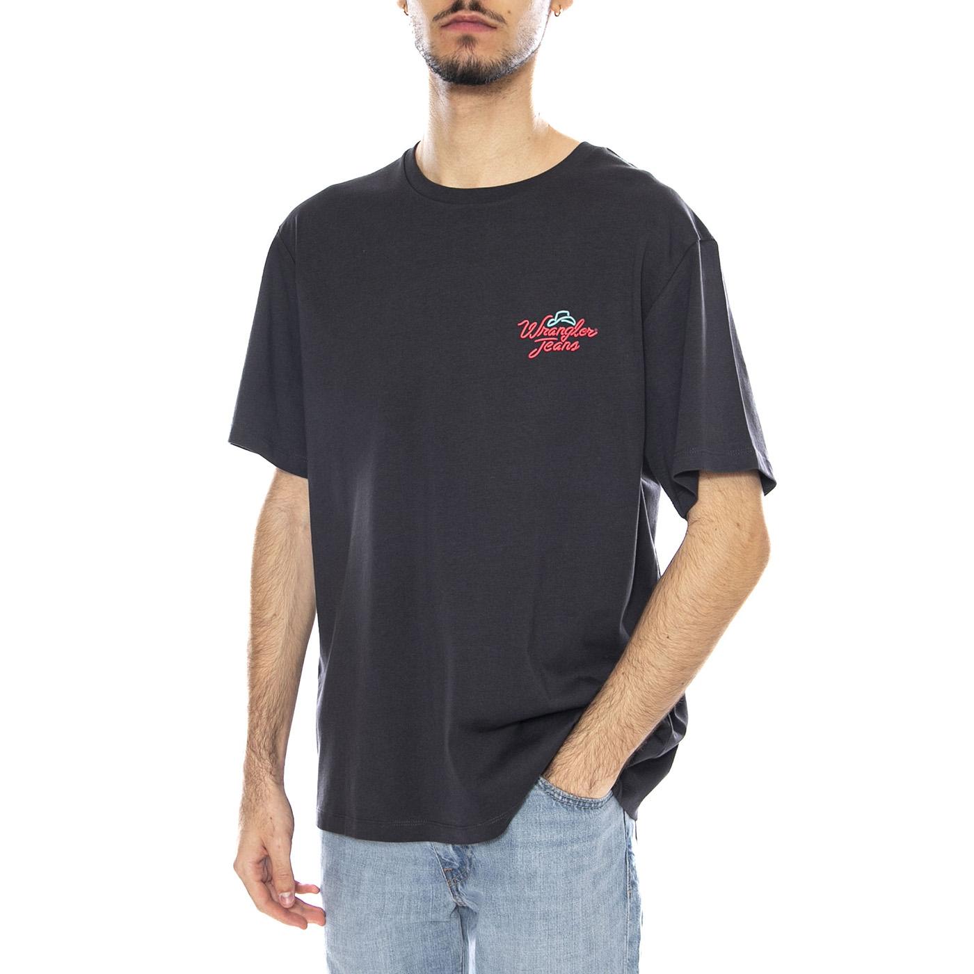 Graphic Tee -- Maglietta Uomo Faded Black Nera 112371486 . WRANGLER 