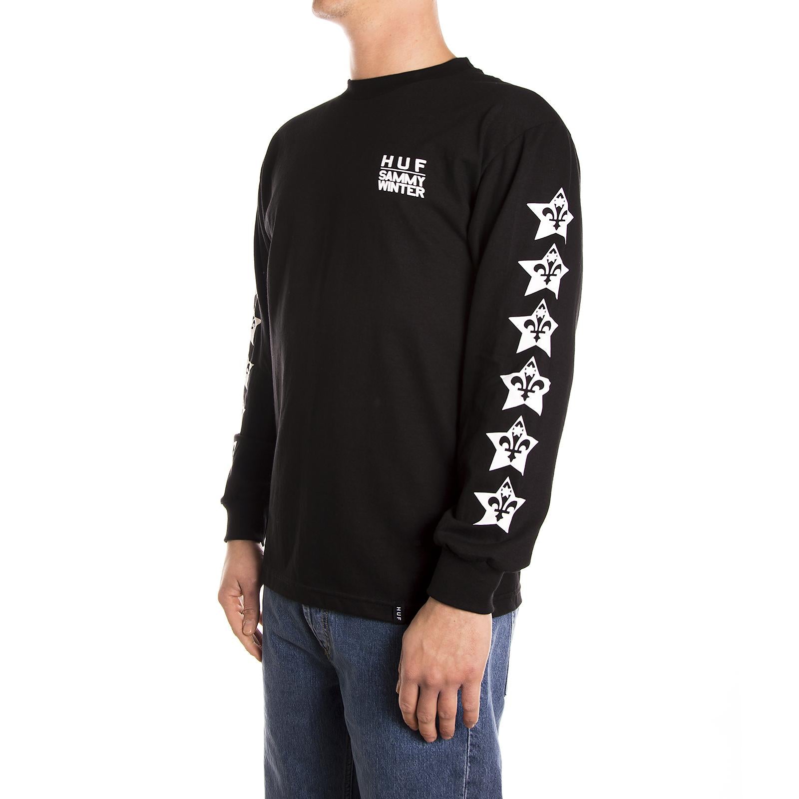 CLICHE X HUF L/S TEEiNDY TS00029-BLACK  HUF 