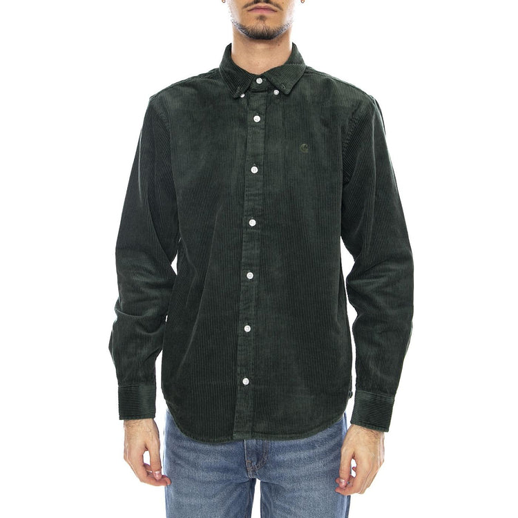 L/S Madison Cord Shirt Sycamore Tree / Sycamore Tree -- Camicia Uomo Verde I029958.39OXX . CARHARTT WIP 