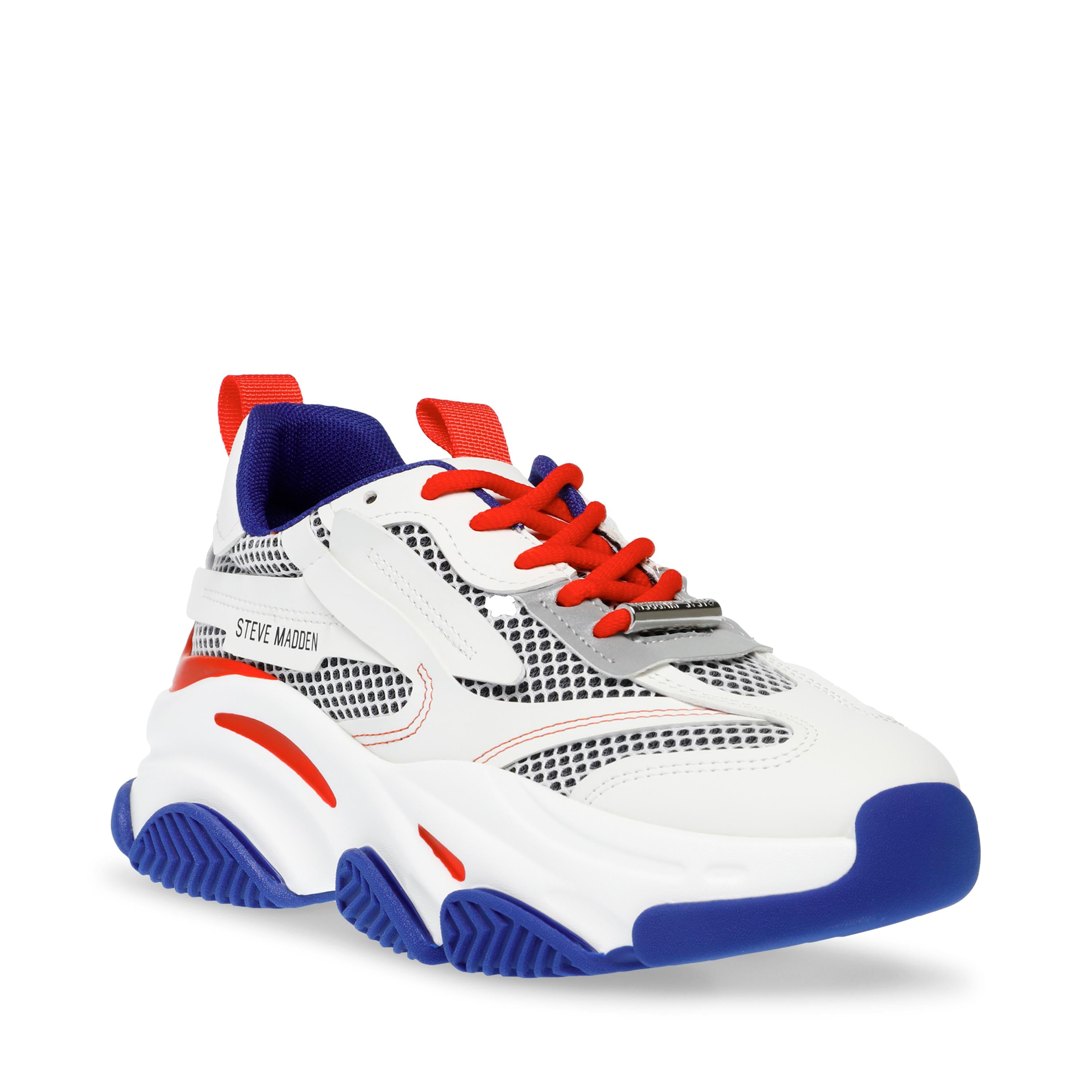 Possession Blue / White - Scarpe Stringate Profilo Basso Donna Blu / Bianche SMPPOSSESSION-BLU  STEVE MADDEN 