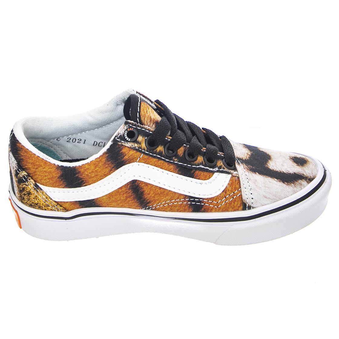Unisex Youth ComfyCush Old Skool (Discovery) - Scarpe Stringate Profilo Basso Bambino Multicolore / Project Cat / Multi Tiger VN0A4U1Q9A91  VANS 