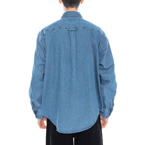 L/S Lucas Shirt - Camicia Uomo Blu I034525 0106 CARHARTT WIP 