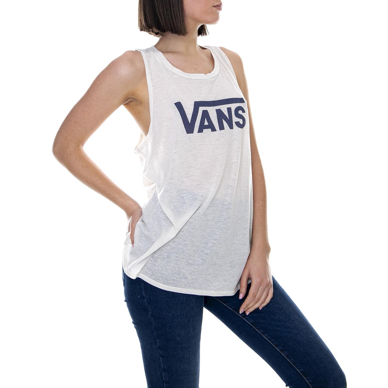 Wm Timeless Muscle - White Sand - Canotta Donna VA31Q23PN  VANS 