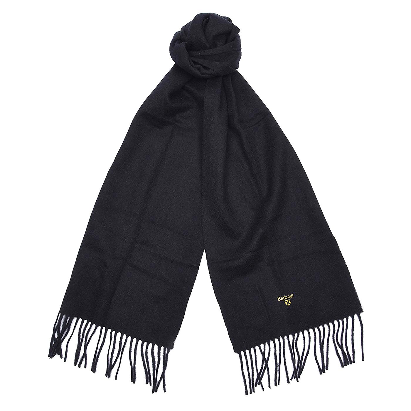 Plain Lambswool Scarf Black - Sciarpa Nera USC0008-BK11  BARBOUR 