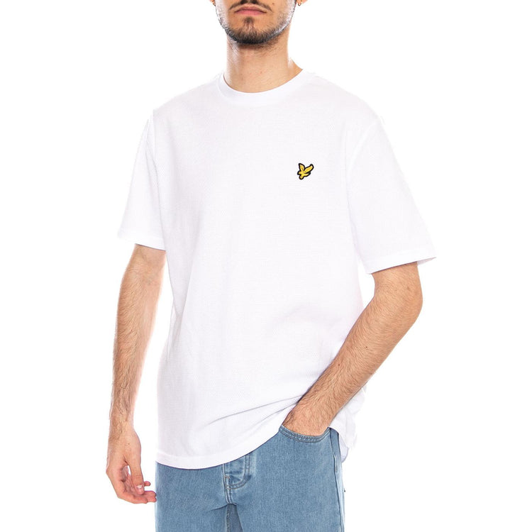 Popcorn Jacquard T-shirt White - Maglietta Girocollo Uomo Bianca TS2406V 626 LYLE & SCOTT 