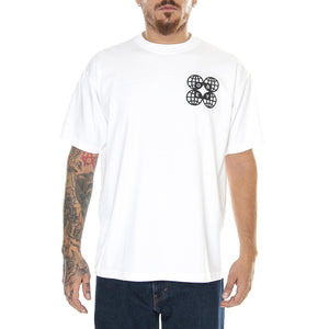 M' Obey Around The World Heavyweight Classic Box Tee White - Maglietta Girocollo Uomo Bianca 166913574-WHT  OBEY 