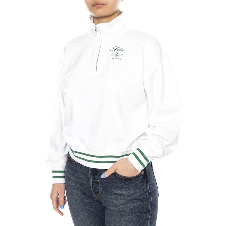 GRAPHIC EVERYDAY QUARTER ZIP SWEATSHIRT WHITE - Felpa Mezzo Collo Donna Bianca 005OX 0003 LEVIS 