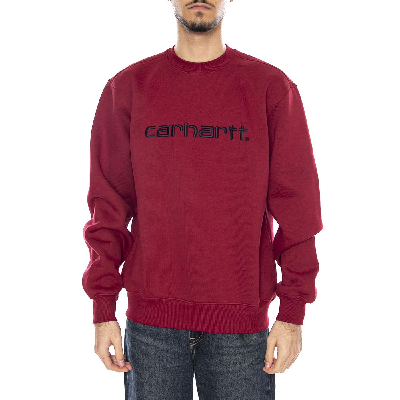 Carhartt Sweat -- Felpa Uomo Scarlet / Graphite Rossa I030546.38FXX . CARHARTT WIP 