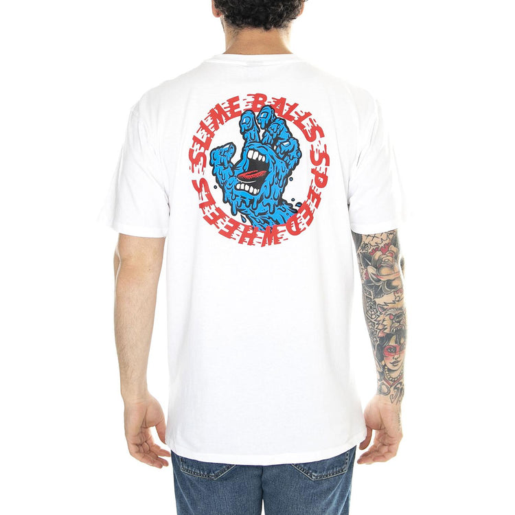 SB Hand White - Maglietta Girocollo Uomo Bianca SCA-TEE-11007  SANTA CRUZ 