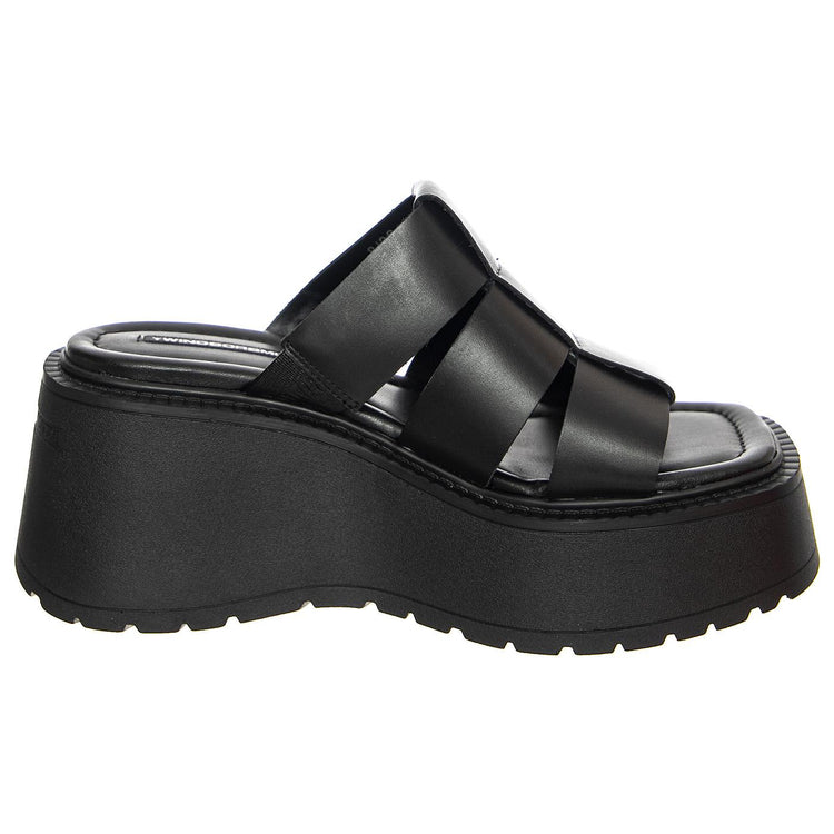 Capricorn Black Leather - Sandali Donna Neri WSSCAPRICORN-BLA  WINDSOR SMITH 