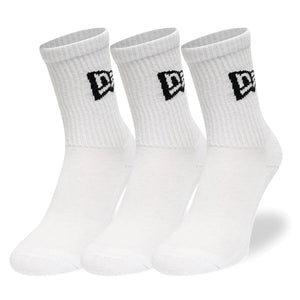 Flag Crew Socks White - Set da Tre Paia di Calzini Bianchi 131113558  NEW ERA 