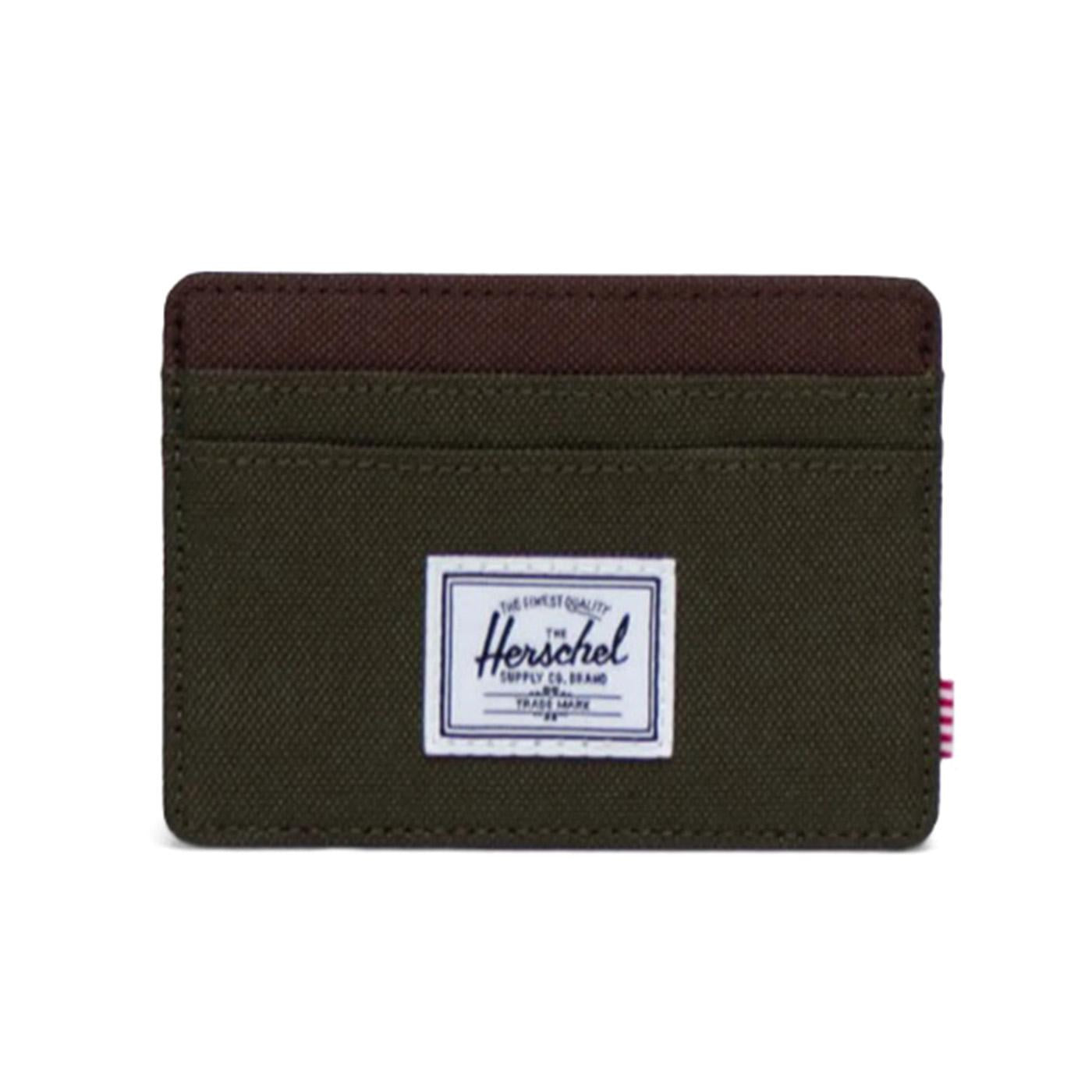 Charlie Cardholder Ivy Green / Chicory Coffee - Portacarte Verde 30065-04488-OS  HERSCHEL 