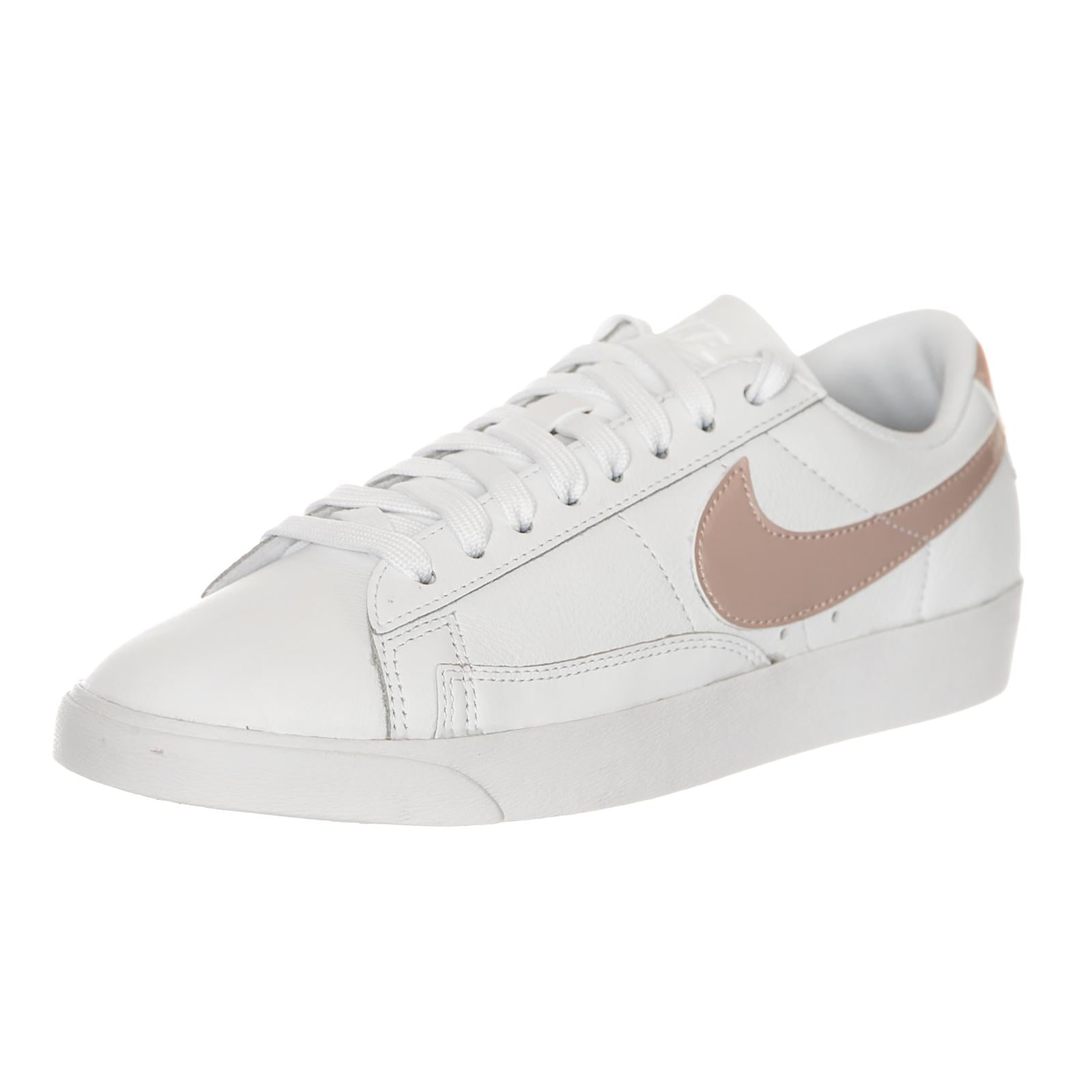 Women s Nike Blazer Low LE Basketball Shoe WHITE/PARTICLE ROSE-WHITE 105228_4  NIKE 