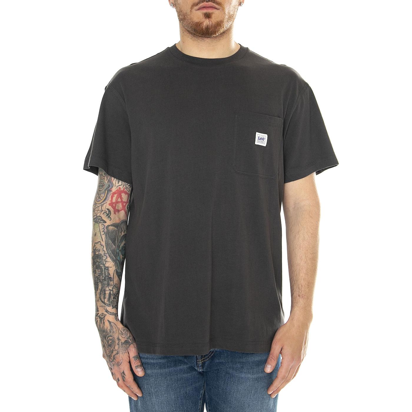 WW Pocket Tee Washed Black - Maglietta Girocollo Uomo Nera 112341743  LEE 