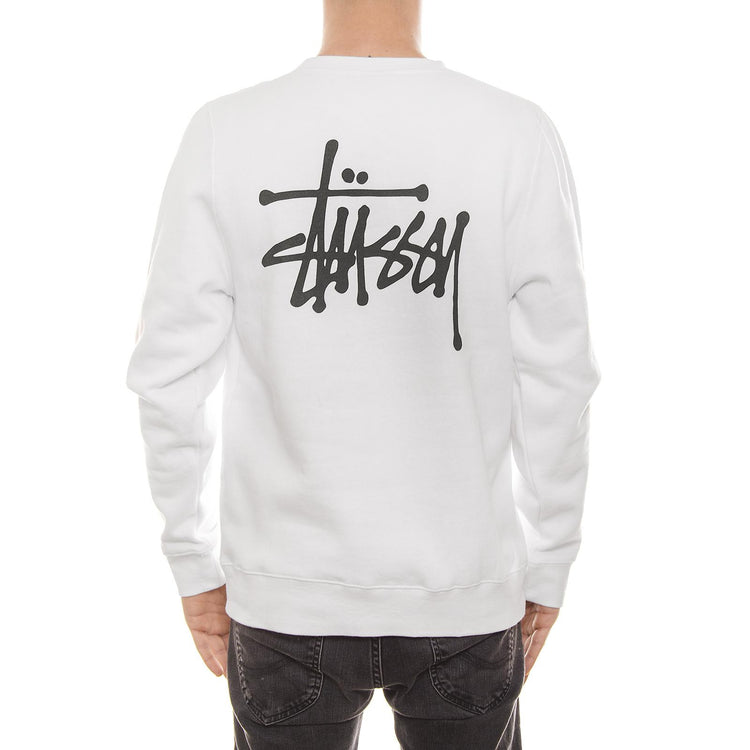 BASIC STUSSY CREW WHITE 1914003-WHITE  STUSSY 