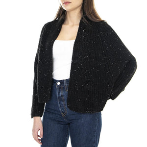 021SD53059 - Cardigan Donna Nero Diamante 021SD53059 -S3000  ALESSIA SANTI 